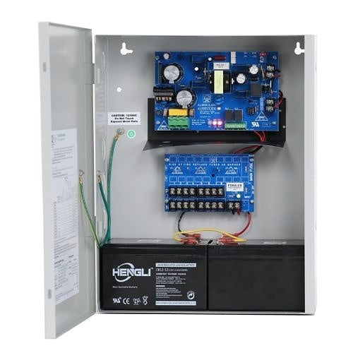 Altronix AL400ULXPD8CB Power Supply Charger, 8 Fused Outputs, 12/24VDC at 4A, 115VAC, Enclosure, Grey Image of AX-400ULXPDC