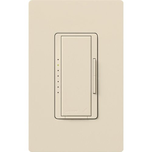 Lutron RRD-6ND-LA Maestro RF Dimmer, Works with RA2 Select / RA3 Systems, 150W LED / 600VA MLV, Single Pole / Multi-Location, Neutral Required, 120V, Light Almond