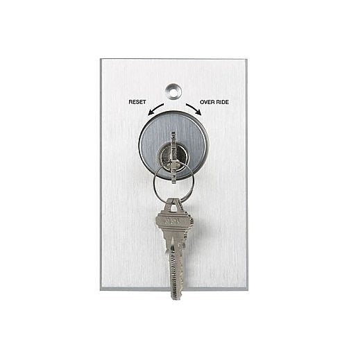 RCI R960RODMODMA8 Tamper-Resistant Key Switch with Reset/Override, DPDT Momentary
