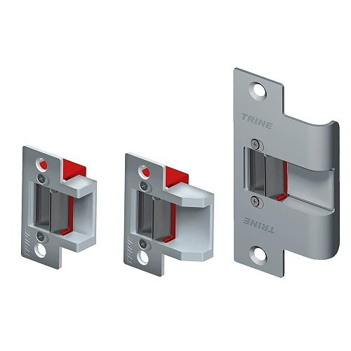 Trine 323478FX-LC-32D 3000 Series Fire Rated Electric Strike Kit for Cylindrical Locks with 1x Adjustable Faceplate, 1x Faceplate, 1x Fire Rated Mechanism, and 1x Filler Plate, Satin Stainless Steel