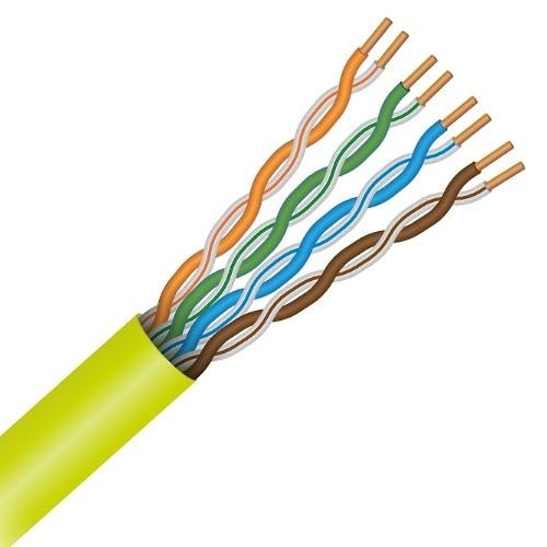 Paige 423080 FPLP Unshielded Cable 16/2C Neon Green, 1000 ft