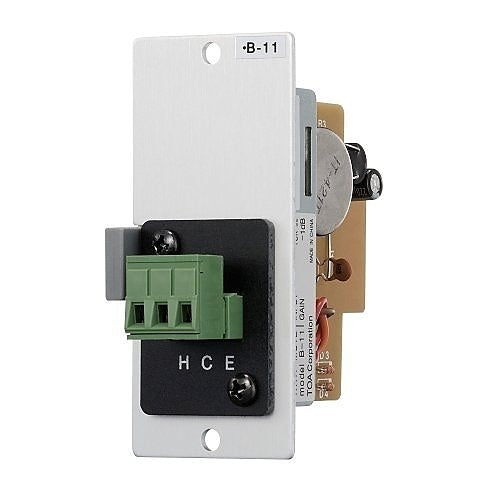 TOA B-11S TD00 900 Series Balanced Line Input with Mute-Receive for Balanced or Unbalanced, Line Level Equipment