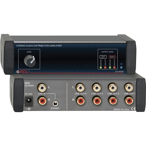 RDL EZ-ADA4 Stereo Audio Distribution Amplifier Image of RL-EZADA4