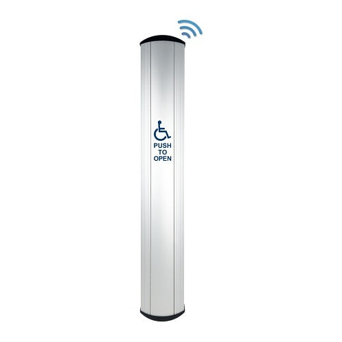 Camden CM-7536K/4 CM-75 Series 36\\" Long Column Push Plate Switch with Built-In Kinetic, No Battery Wireless Transmitter, Receiver Required, Aluminum