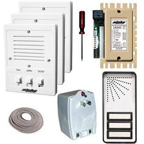 Alpha 3- Unit Apt. Intercom Kit+wire Image of AY-IK5433S