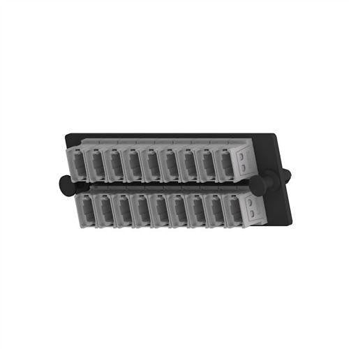 Panduit FAPH1812CGMPO Fiber Adapter Panel, 18 Key-Up / Key-Up MPOs, Type B, Horizontal, Charcoal Gray