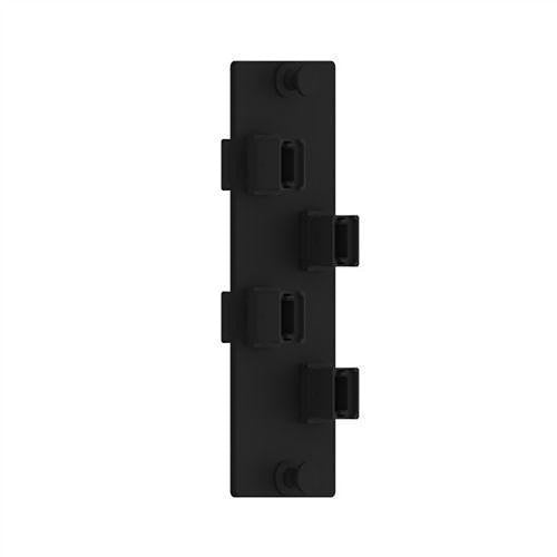 Panduit FAPV0412BLMPO Fiber Adapter Panel, 4 Key-Up / Key-Down MPOs, Type A, Vertical, Black