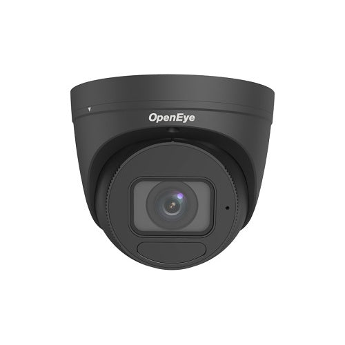 OpenEye OE-C3012T4B-S 4MP Outdoor IP Turret Camera, 2.7-13.5mm Motorized Zoom Lens, Black