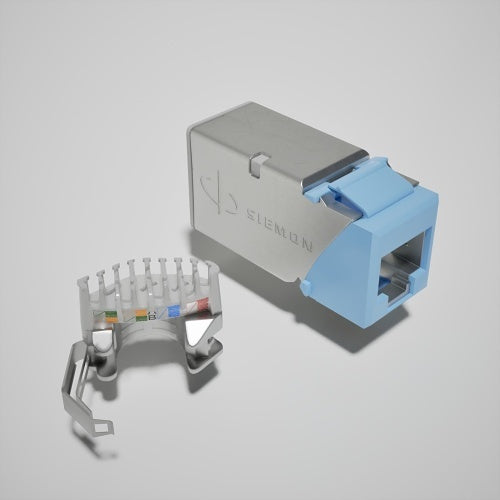 Siemon Z6A-SK06 Z-MAX 6A Keystone Shielded Outlet, T568A/B, Blue