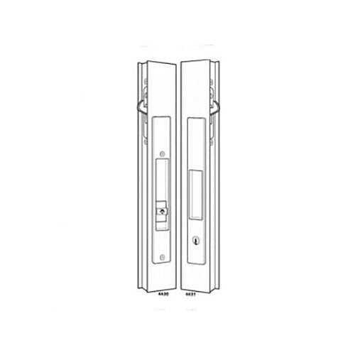 Adams Rite 4431-10-00-01-IB Flush Lockset Stile Thickness with Cylinder, Square Lock Face, Black Satin
