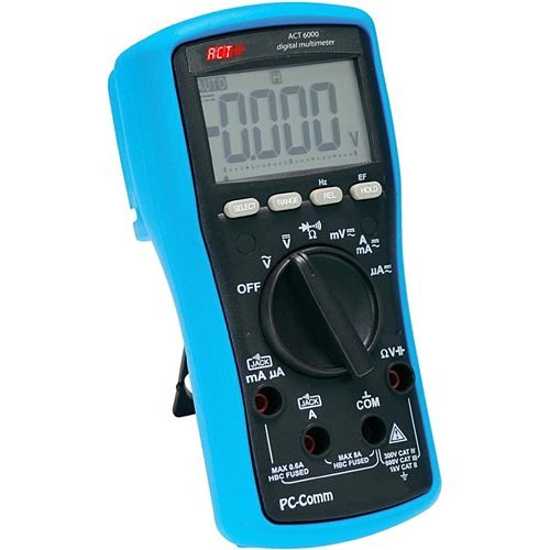 ACT Meters ACT/6000 Alarm Engineers Digital Multimeter with High Contrast Backlit LCD Display and High-Speed Bargraph