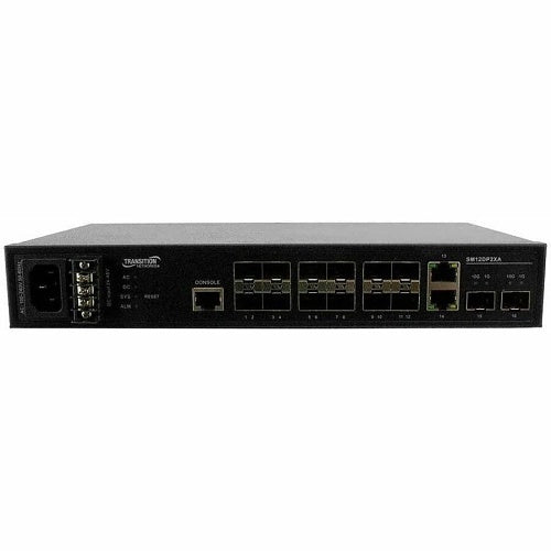 Lantronix SM12DP2XA-JP 12-Port Managed Gigabit Ethernet Fiber Switch, Japan Power Cord