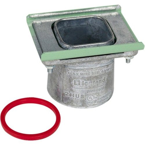 Wiremold EFB6S-2HUB Evolution Series EFB6 Floor Box, 2 Conduit Hub, Unassembled Image of 6W-EFB6S2HUB