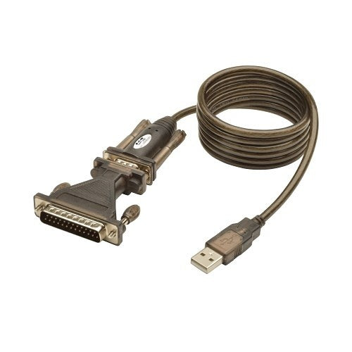 Tripp Lite U209-005-DB25 USB to Serial Adapter Cable (USB-A to DB25 M/M), 5\' (1.52 m)