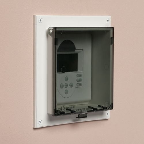 Arlington DBLVR2C 2-Gang Non-Metallic Weatherproof IN BOX Keypad Enclosure, 5 x 5\\" Inside Size, Clear