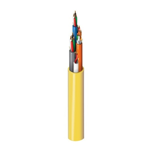 Belden 658AMJ 0041000 Plenum Access Control Cable, 22/3 Pair, 18/4, 22/6, Shielded Only Card Readers, CMP, 1000\' (304.8m) Reel, Yellow