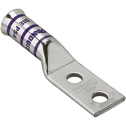 Panduit LCCF2/0-14B-X Compression Connector Lug, 2-Hole, 2/0AWG, Copper