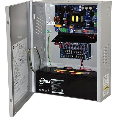 Altronix EFLOW104NK8 Dual Output Access Power Supply Charger, Fuse Outputs, 12/24VDC, 120VAC, BC400 Enclosure