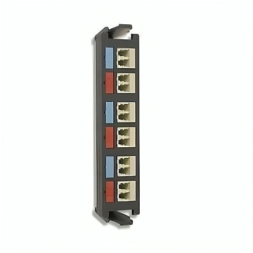 Siemon RIC-F-LC12-01C Fiber Optic Patch Panel, Fbr, Adapter Plate, RIC, 12F, LC, Beige Adapter, Black Housing, Ceramic