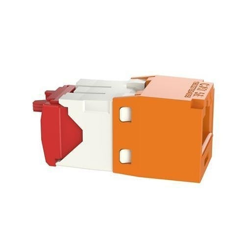 Panduit CJ5E88TGOR Mini-Com Module Cat 5e UTP Keystone Jack, 8 Pos 8 Wire, Orange