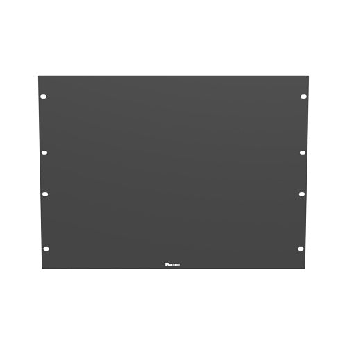 Panduit DPFP8 Horizontal Flat Rack Filler Panel, 8U RMS, Steel, Black