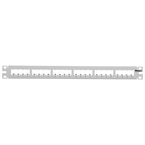 Panduit CP24WH Mini-Com Patch Panel, 24-Port, Metal, White