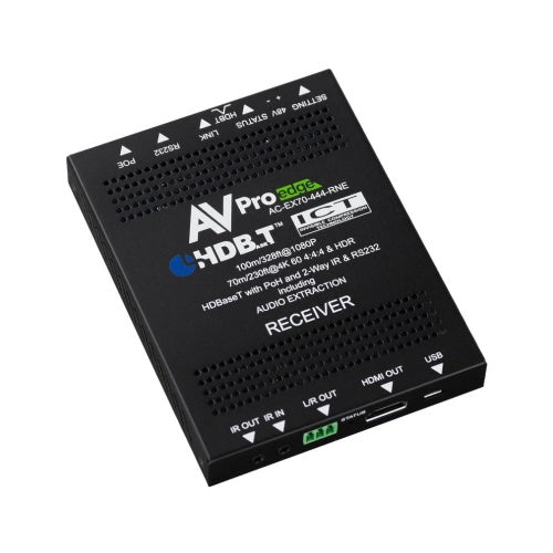 AVPro Edge AC-EX70-444-RNE-P HDBaseT Receiver with Power Supply, 18Gbps, 230' Transmit Distance