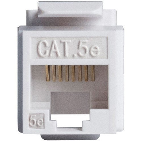 ADI PRO 0E-C5KEYWH10 CAT5E Keystone Jack Vertical 8P8C RJ45, 10-Pack, White