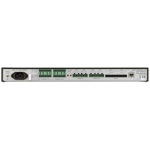 TOA N-8000MI CU IP Intercom Multi-Interface, 2 Audio Line Inputs, 2 Audio Line Outputs, 10/100BaseTX Ethernet Network Connection