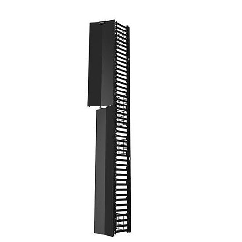 Ortronics QVMS710 Q-Series Vertical Manager, 7\' H x 10\\" Wide, Single-Sided, Polycarbonate, Black