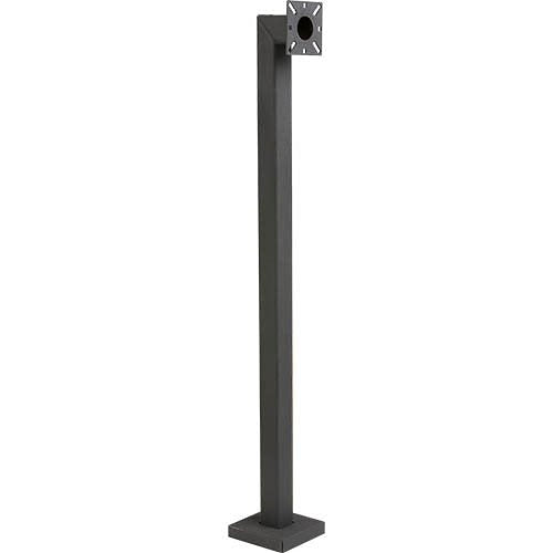 PEDESTAL PRO 42-2LP Mounting Pole for Card Reader, Intercom System, Access Control System, Telephone Entry System - Black Wrinkle Image of PM-422LP