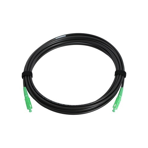 Cleerline SRGDSCSC125ft-APC Simplex Rugged SSF Drop Cable, SC/APC-SC/APC, OS2, 4.8 mm Riser I/O, Black, (38.1m) 125\'