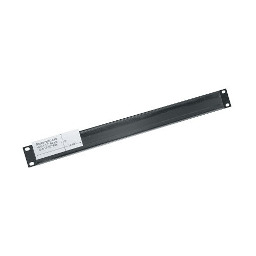 Middle Atlantic PBL1-ID Flanged Blank Rack Panel with ID Strip, 1/2\\" Deep, 1U RMS, Black