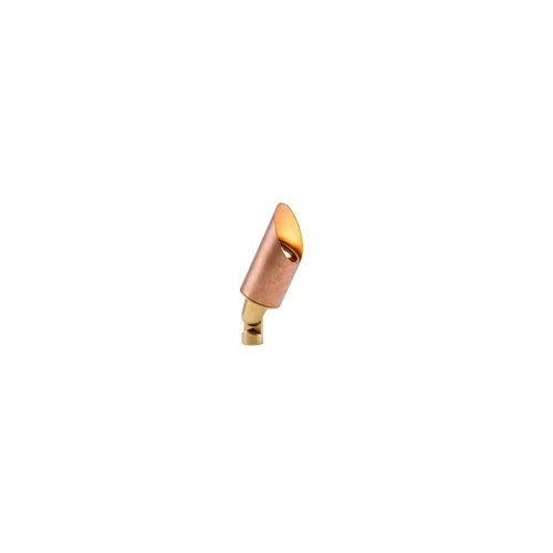 FX Luminaire LR-NL-LS-CU Stella Collection Series Up Light, No Lamp, 45° Angled Long Shroud, Copper