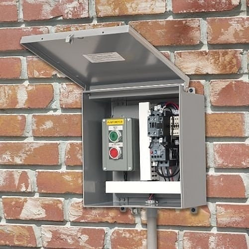 Arlington EB12126BP Heavy-Duty Non-Metallic Enclosure Box with Back Plate, 12 12 6\\", NEMA3R, Gray