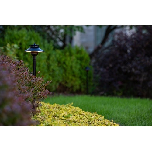 FX Luminaire PL-LED20W-12R-FB Vantage Collection Series Standard Path and Area Lights, 1.3VA, 2700K G4 Lamp, 12\\" Riser, Black