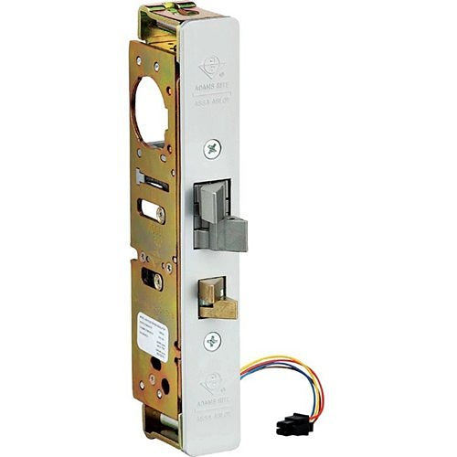 Adams Rite 4300-3M-202-335 4300 Steel Hawk Electrified Deadlatch, 1-1/8" Backset, Monitored for Radius Mortised Strike, Black Anodized