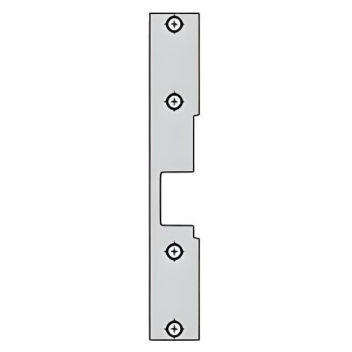 HES KM-2-630 1006 Series Electric Strike Faceplate, 9\\"H x 1-3/8\\"W, Satin Stainless Steel