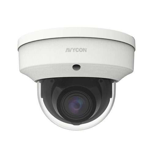 AVYCON AVC-NPV81M Diversity Series 8MP H.265 Vandal IR Dome IP Camera, 2.7-13.5mm Motorized Lens, White