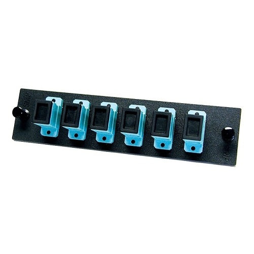 OCC 616SC50G Fiber Optic Patch Panel, Adapter Plate Assy, SC, 50 Micron 10-Gig, Loaded