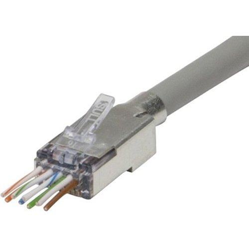 Platinum Tools 202051J EZEX44 Shielded CAT6 Connector, External Ground, 50-Pack