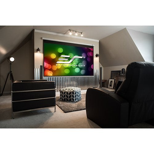 Elite Screens M120H Manual Series 120\\" Pull-Down Projection Screen for Wall or Ceiling, MaxWhite 2, 16:9