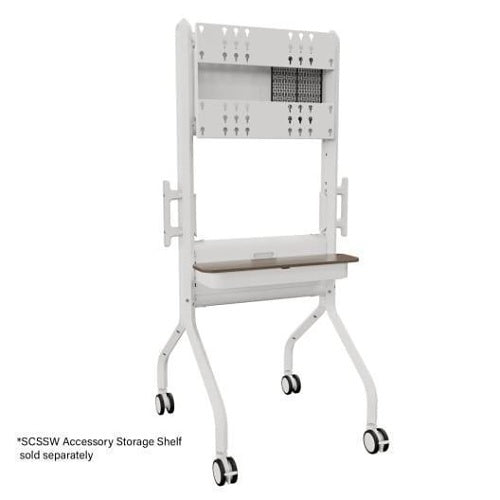 Chief LSCUW Voyager Manual Height Adjustable AV Cart, White