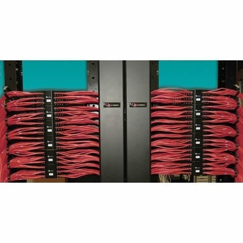 Siemon VCM-10D Cable Manager, Vertical, RouteIT, Double Sided, 6\\" Fingers, 10\\" Width, 45U / 7\', Door, Black