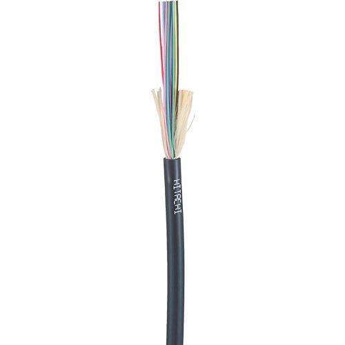 Proterial Cable 61460-4 Indoor / Outdoor Tight Buffered Plenum Cable, 4-Fiber, 62.4 UM OM1, Black
