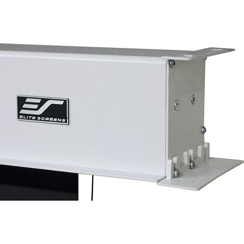 Elite Screens Evanesce Tab-Tension 92\\" 16:9, Recessed In-Ceiling Electric Tab Tensioned Projector Screen, Matte White Projection Screen Surface