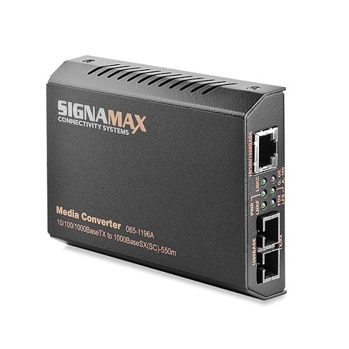 Signamax FO-065-1196ALXED 10/100/1000BaseT/TX to 1000BaseLX Media Converter