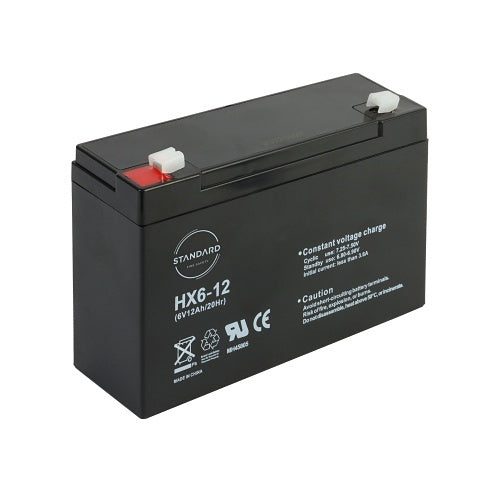 Standard Fire Safety SD6000-B6120 6V 12Ah Rechargable Battery