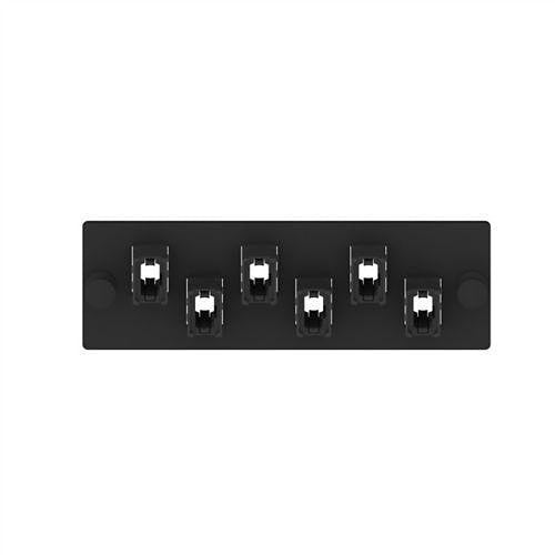 Panduit FAPH0612BLMPO Fiber Adapter Panel, 6 Key-Up / Key-Down MPOs, Type A, Horizontal, Black
