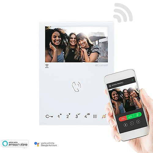 Comelit 2-wire Mini Handsfree Wi-fi - 4.3\\" Hands-free Door Entry Monitor, White Image of CU-6741W